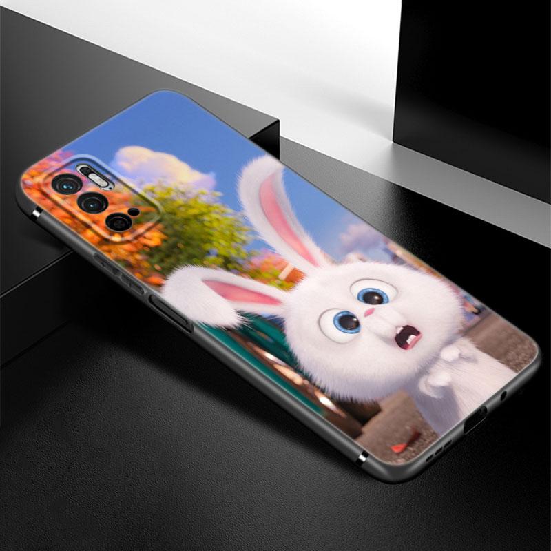 Cartoon Rabbit Phone Case For Xiaomi Redmi Note 7 8 9 10 Lite 11 11E 11T 12 Pro 11S 4G 10T 5G 8T 9S 10S Soft TPU Black Cover