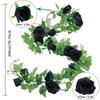 200cm Artificial Rose Vines Rose Pattern Halloween Garland Simulated Flowers  Interior Design