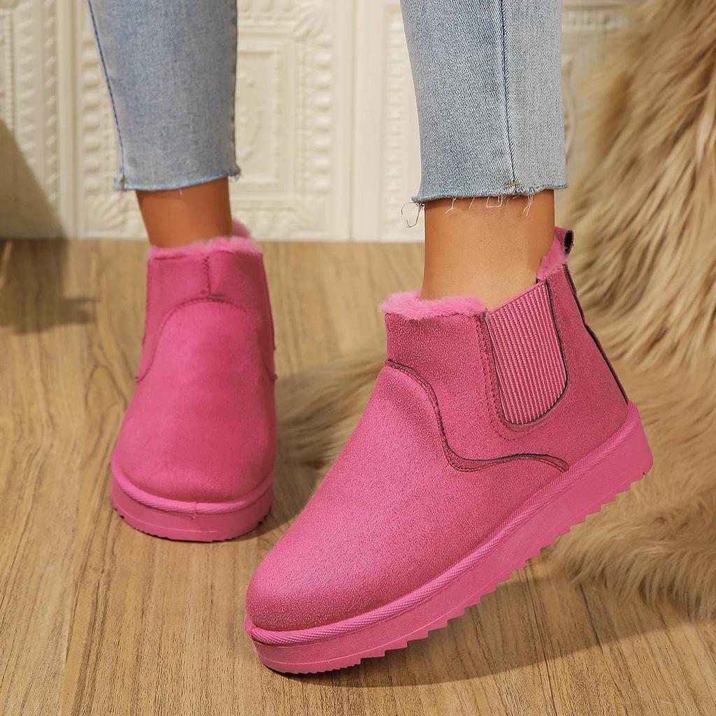 Winter Women Snow Boots Plush Warm Non Slip Waterproof Ladies Flats Sneakers Casual Slip On Female Ankle Boots Botas Mujer