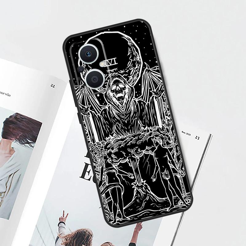 Чехол-книжка с картой Таро Отшельник и Жнецом для OPPO Find X9 X5 X6 X8 Pro OPPO Reno 12F 14F 13F 11F 10 12 13 14 Pro 7 8 Lite