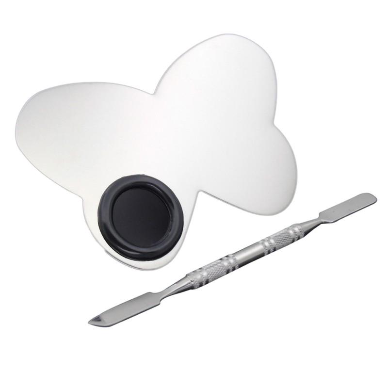 4 типа профессиональной палитры для смешивания поддержки большого пальца из нержавеющей стали для макияжа