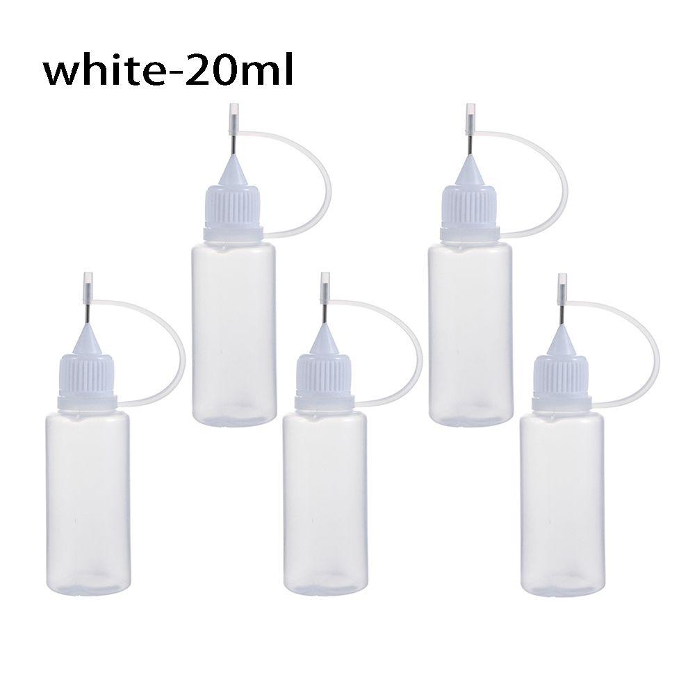 5Pcs 5/10/20/30/50/100ML Plastic Storage Bottles Glue Applicator Bottle for Paper Quilling DIY Scrapbooking Paper Craft Tool