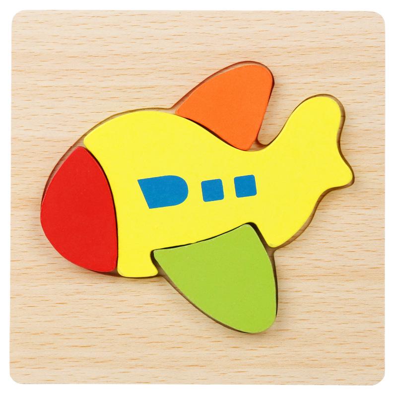 Children's 3D Wooden Animal Puzzle Board - Educational Toy for Early Learning