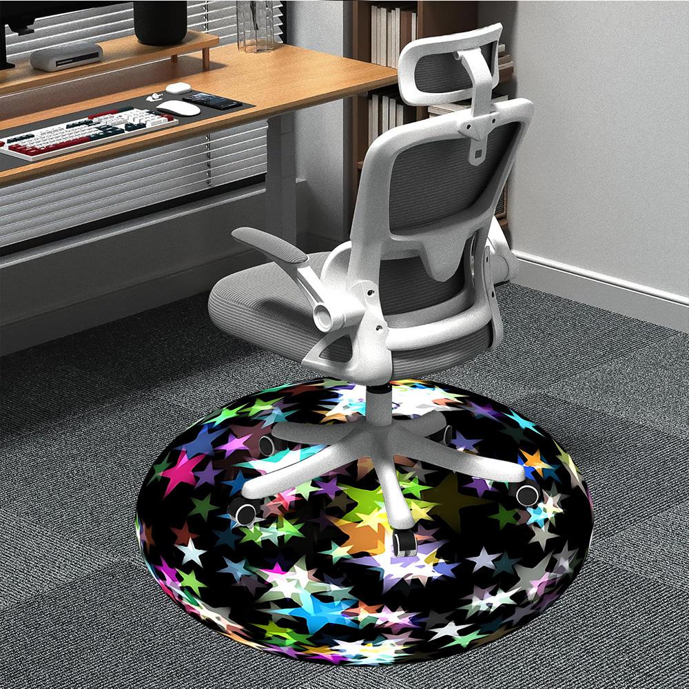 1pc Star Sphere Chair Carpet for Office Machine Washable Rug for Office, Good Gift for Family or Friends yy251225224