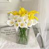Mini PU Calla Lily Artificial Bouquet for Weddings, Home Decor, Photography, and Landscaping.