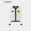 PORTS Women's Color-Block Cashmere Knit Cardigan