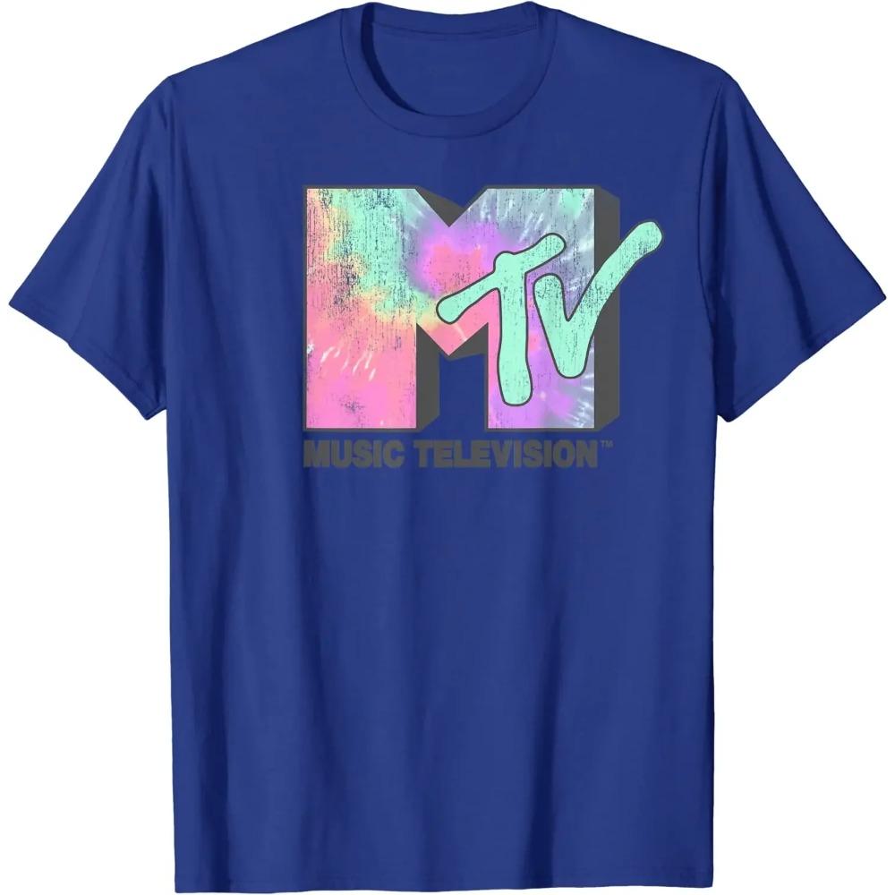 Футболка с классическим графическим принтом MTV Logo Neon Tie Dye