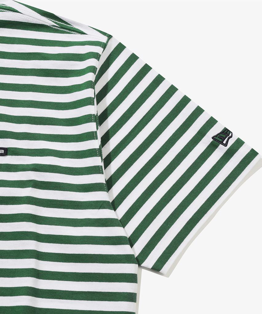 NEW ERA Micro Stripe T-Shirt White/Forest