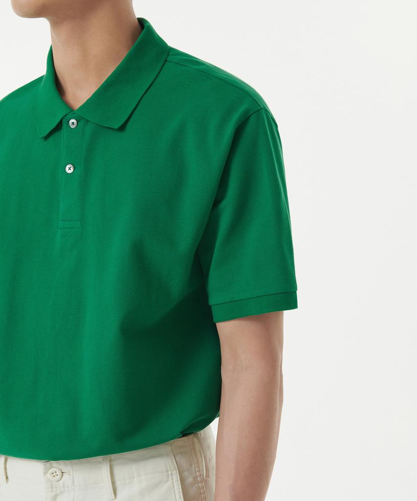 MUSINSA STANDARD Relaxed Fit Pique Polo Shirt [Irish Green]