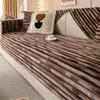Luxury Winter Warm Flannel Sofa Towel Soft Velvet Sectional L-shaped Sofa Cover for Living Room Anti-slip Couch Cover