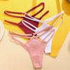Cotton Panty for Women Pure Color T-back Sexy Brief Female Strap Design G-string Low Waist Woman Underpant