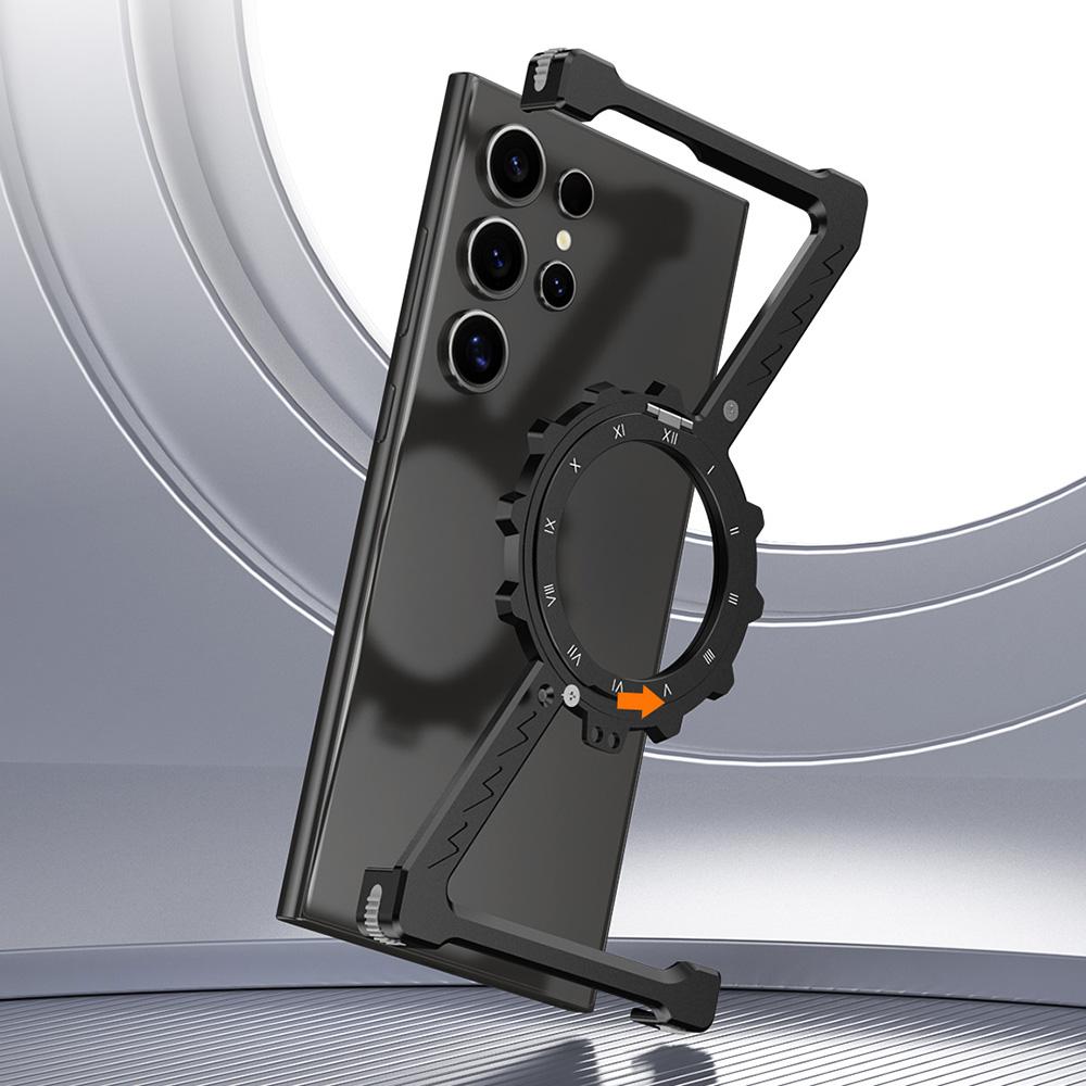 For Samsung Galaxy S25 Ultra Kickstand Case Compatible with MagSafe Z Shape Bumper Phone Cover