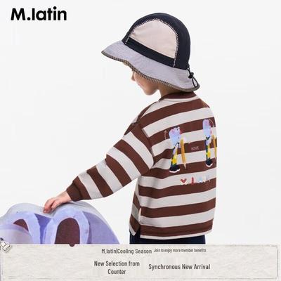 Ретро-футболка с длинным рукавом в полоску для мальчиков M.Latin
