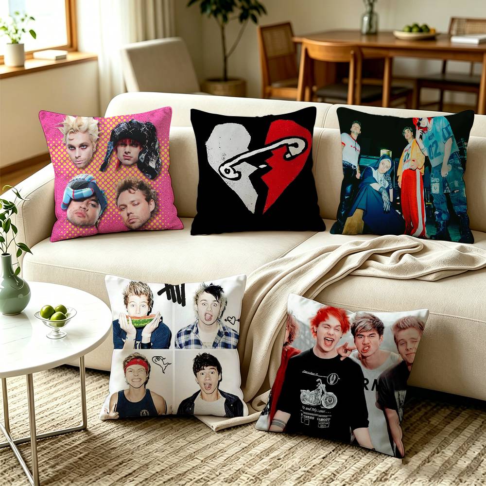 I-Знаковая Поп-Панк Группа 5 Seconds of Summer Квадратная Двусторонняя Печатная Наволочка Спальня Прикроватная Подушка Чехол для Подушки Дивана