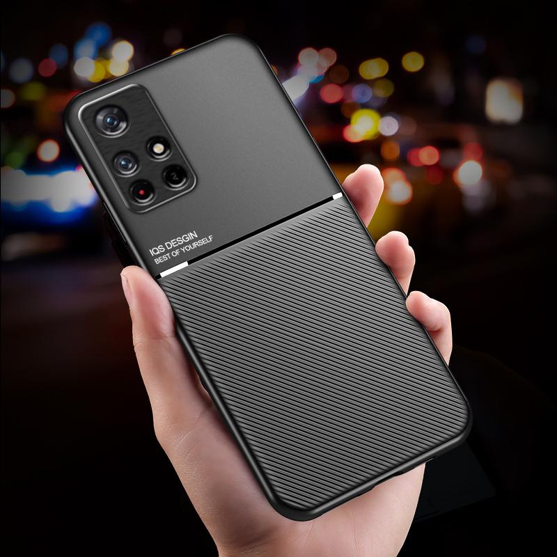 Для Xiaomi POCO M3 M4 Pro 5G Роскошный чехол из искусственной кожи силикона с магнитной автомобильной подставкой для телефона POCO F3 X3 NFC Pro держатель задняя крышка