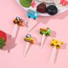 Cartoon Tableware Bento Lunches Decor Fruit Fork Cake Dessert Pick Toothpick Stick
