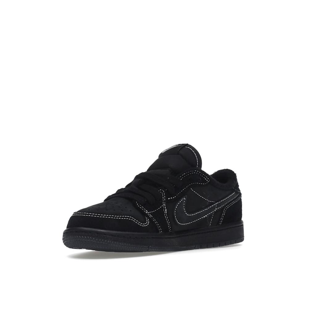 Детские кроссовки Travis Scott x Air Jordan 1 Retro Low OG SP PS Black Phantom, красный DO5442-001