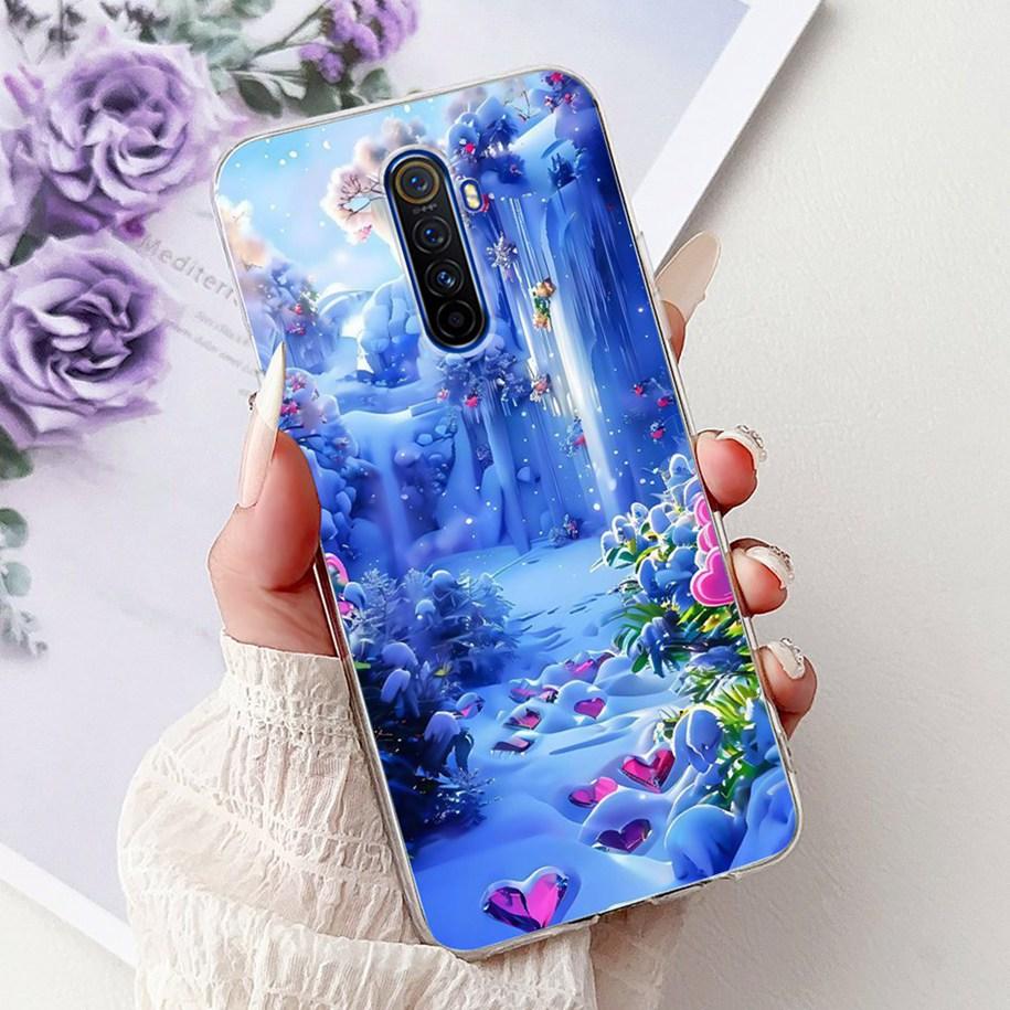 For Realme X2 Pro Case RMX1931 Cover Popular Flower Soft Clear Silicone Back Cover For Realme X2 XT Bumper RMX1921 RMX1992 Funda