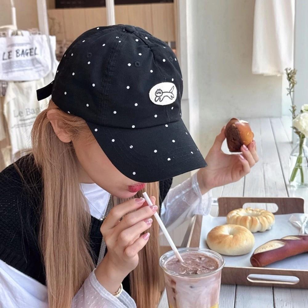 Polka Dots Baseball Hat Embroidered Sun Hats New Peaked Cap Outdoor