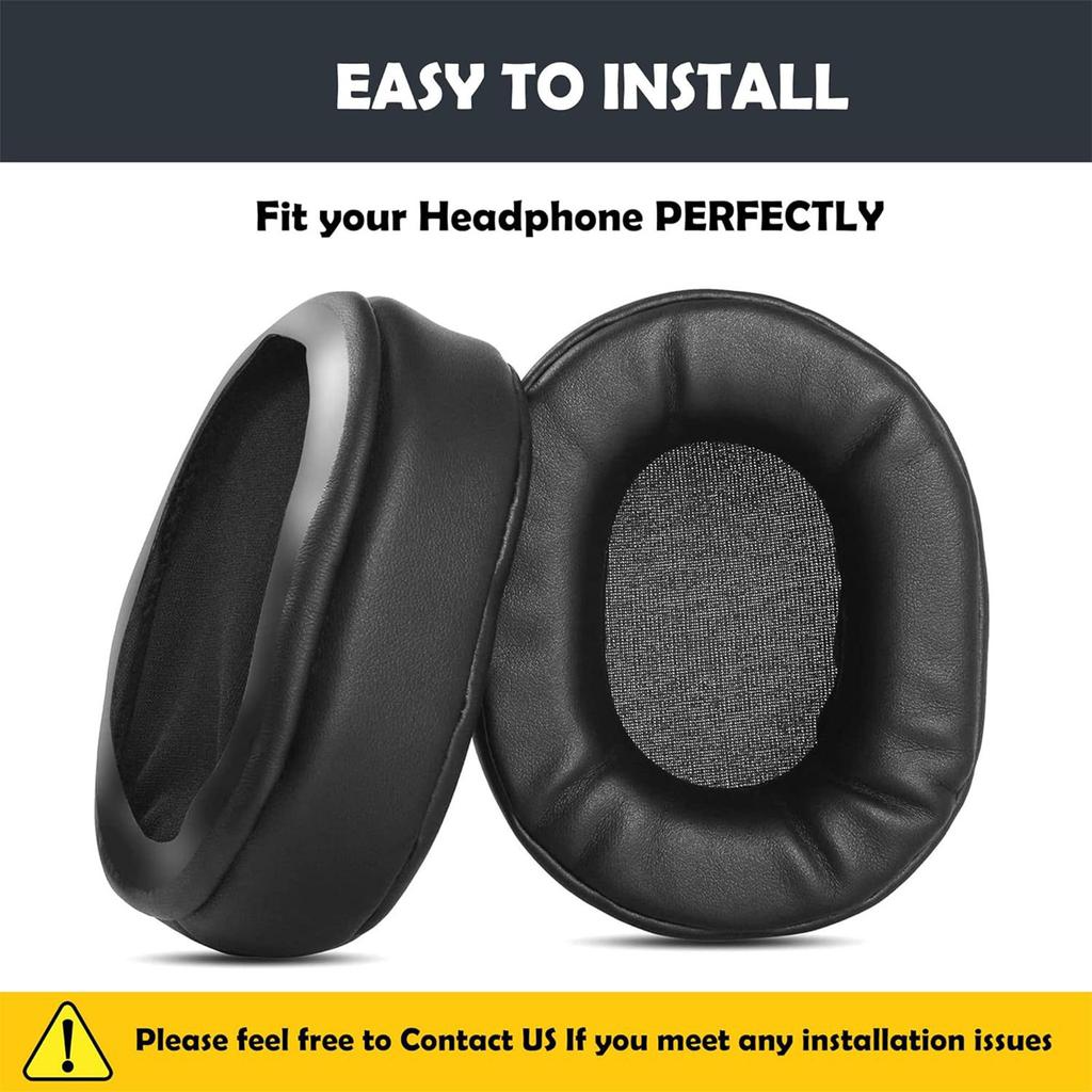 1Pair Earpads Replace Protein Leather Earpads Ear Cushions Sponges Cover Earmuffs for Thomson WHP3311BK/WHP3311W Headphones
