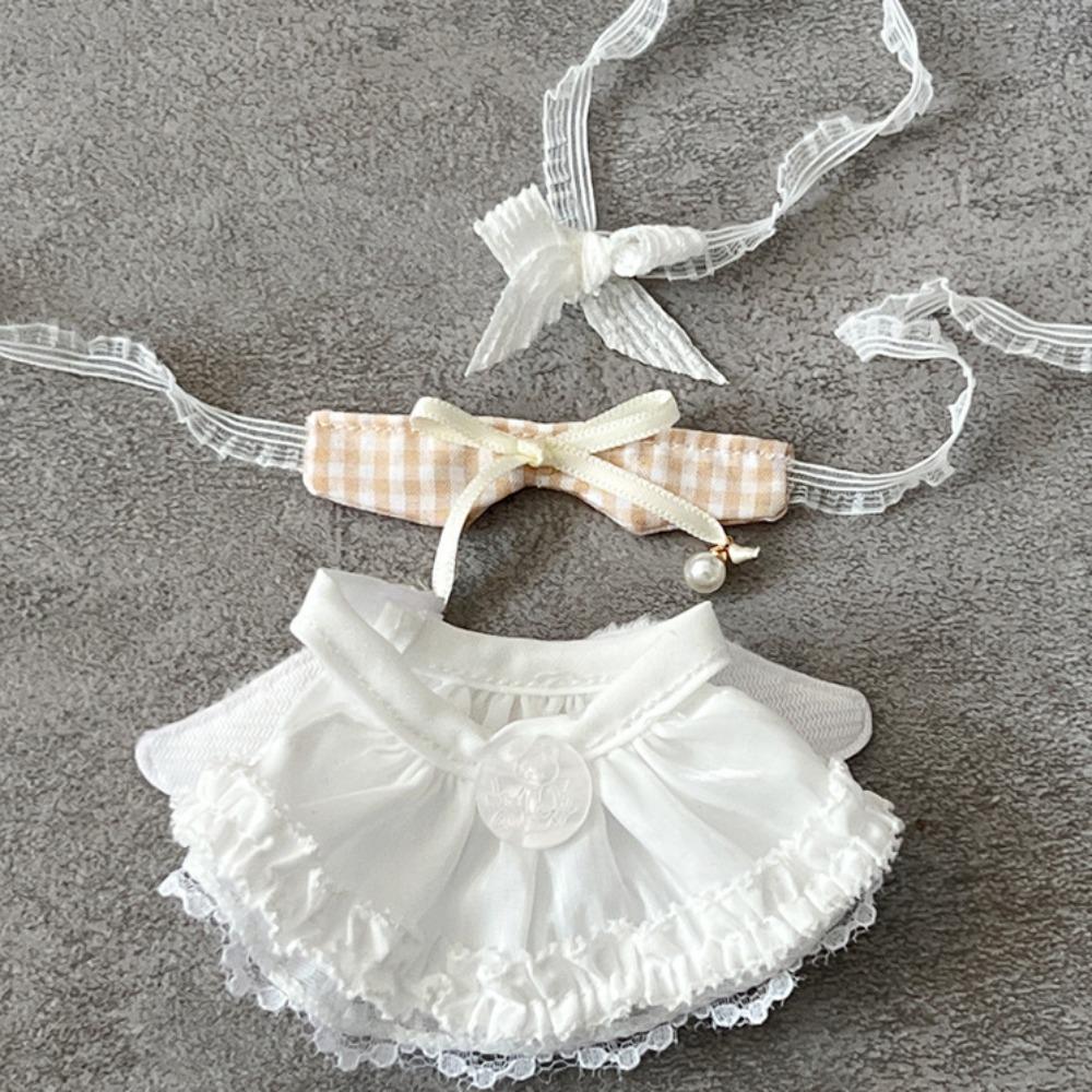 Bow Knot Doll Clothes Outfit Suit Doll Dress Up Set 10cm Cotton Doll Clothes Children's Gift