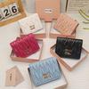 Складной кошелек для женщин - Цвет макарон, Стиль милой девушки, Кошелек для монет большой вместимости