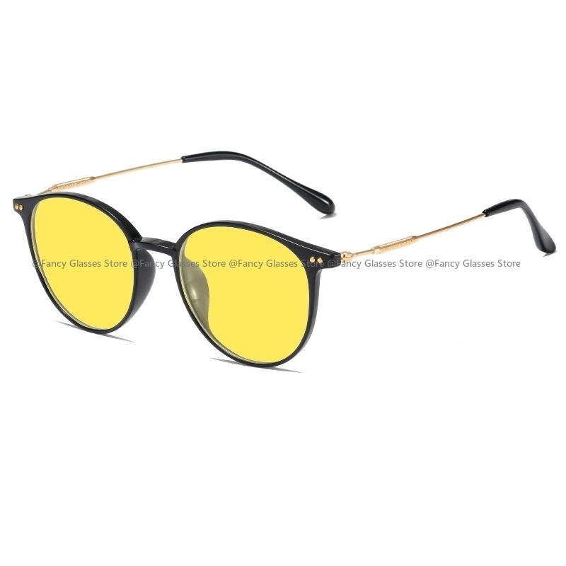 Очки для ночного видения с защитой от синего света, унисекс, роскошная оправа TR, солнцезащитные очки UV400, очки для зрения, мужские, женские, круглые, ультралегкие