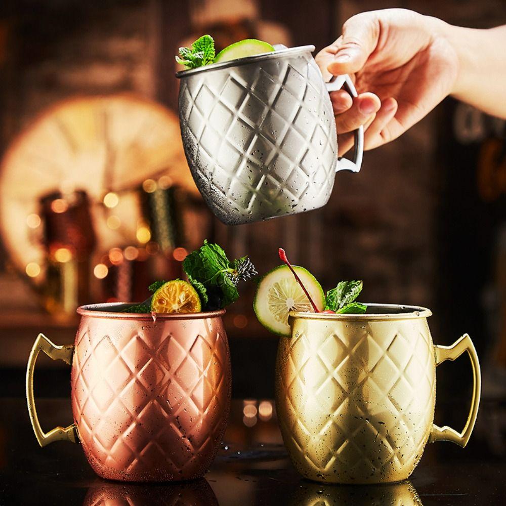 Durable Coppery Beer Mugs 550ml Coffee Cup New Copper Moscow Mule Mug Bar Drinkware