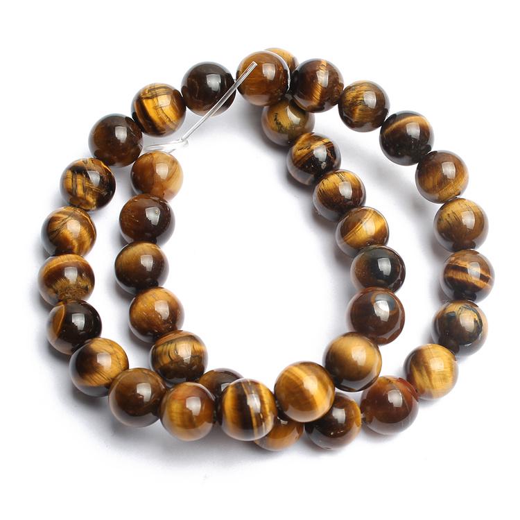 Бусины жёлтый тигровый глаз 38 см для изготовления ювелирных изделий