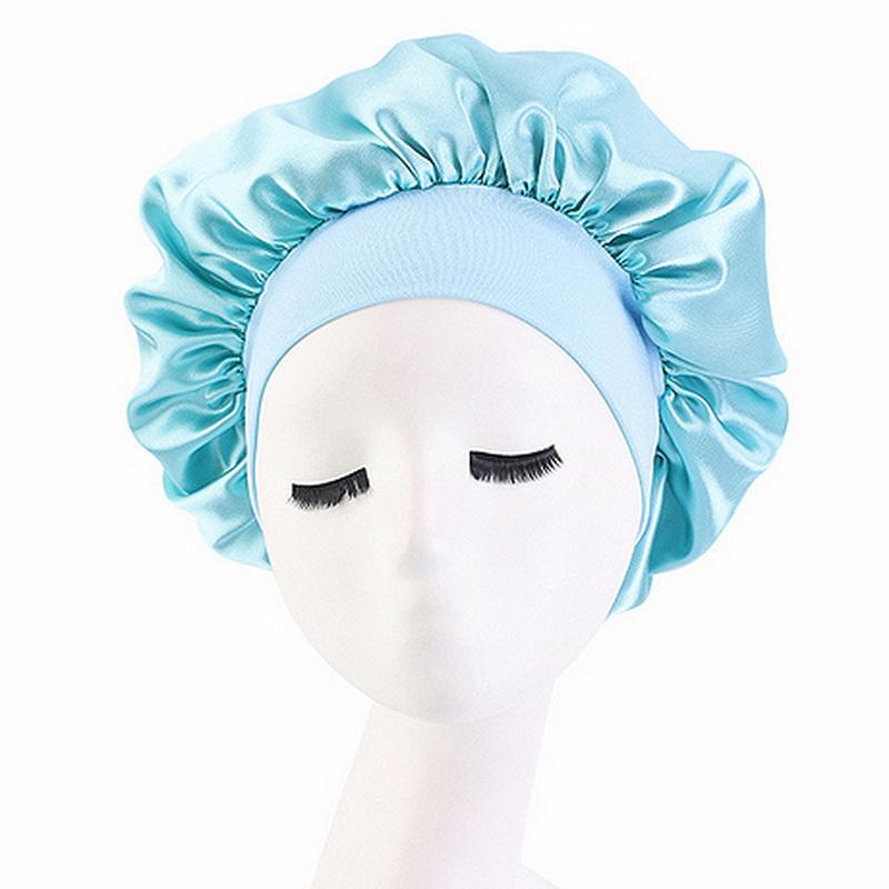 Атласный чепчик для сна женщин шелковые ночные чепчики для сна с резинкой для женщин