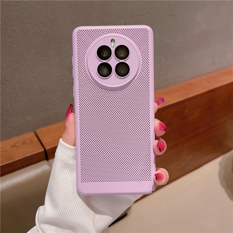 Чехол с полным покрытием, рассеивающий тепло, с пленкой для объектива для Huawei Mate 60 50 50E 30 Pro Plus, дышащая охлаждающая сетка, жесткий корпус из ПК