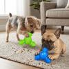 Assorted Colors Dog Food Toy 3-Hole Round Dog Puzzle Toy Teeth Care Chew Toy  Daily Feeding