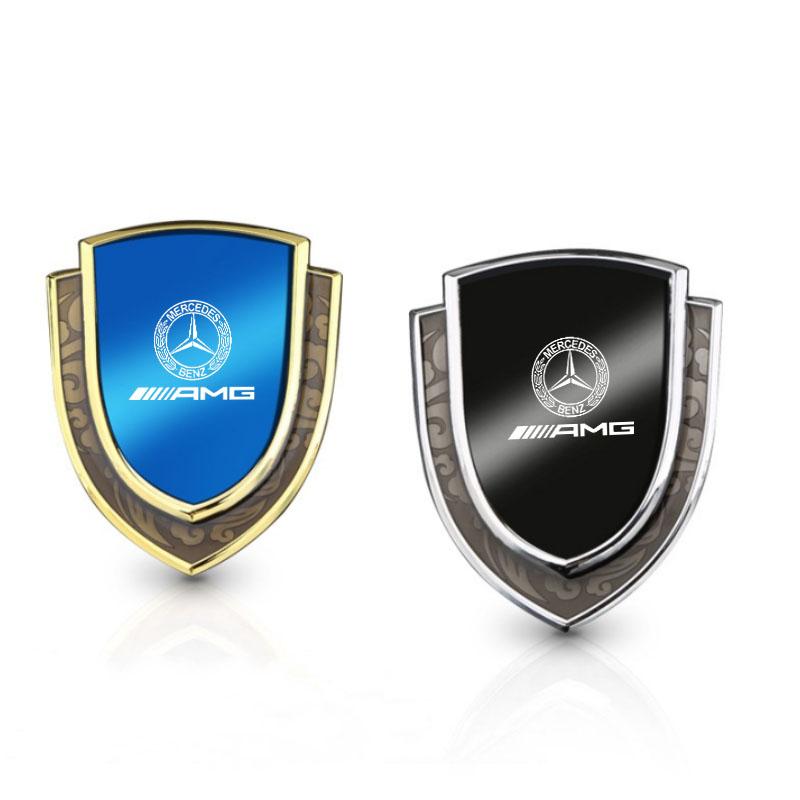 CEJ1 2025 Hot For Benz Metal Alloy Car Decals Badge Stickers Side Window Emblem Accessories for Mercedes Benz AMG GLC W203 W206 W220