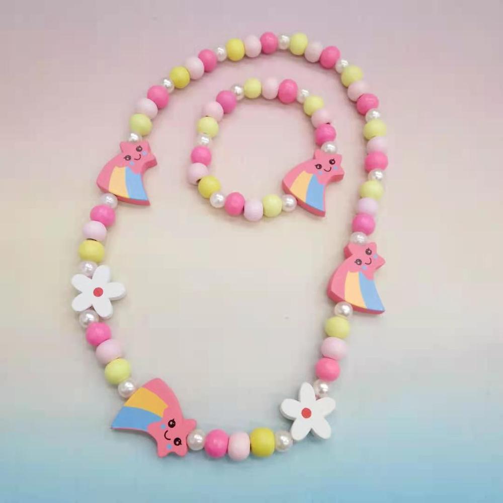25 styles Cute Animal Flower Cartoon Flower Children's sweater necklace bracelet for children gift