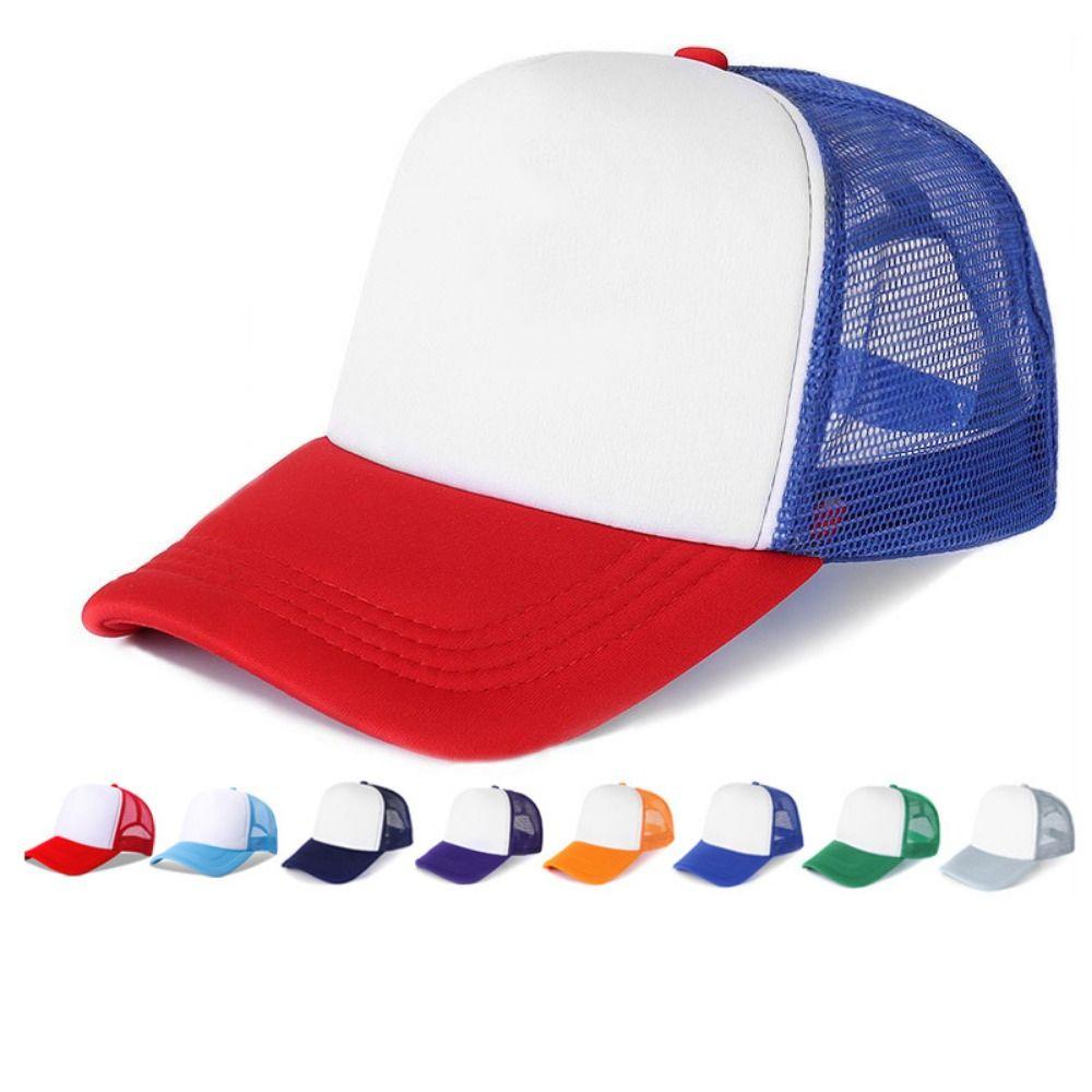 Регулируемые козырьки шляпа дышащая сетка хип-хоп шляпы разноцветная утиный язычок сетчатая кепка для малышей