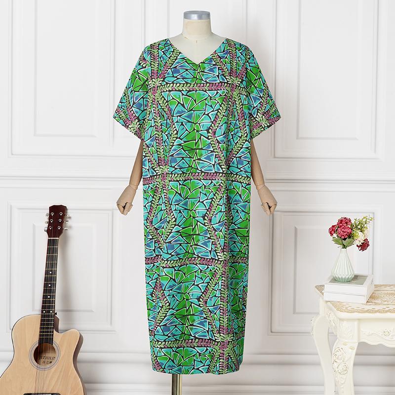 Oversized Women Short Sleeve Floral Print Casual Loose Dress