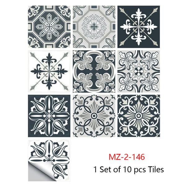 10x10/15x15/20x20/30x30cm PVC Flower Tile Tiles Decals Waterproof Wall Sticker Bathroom Sticker Kitchen Decoration