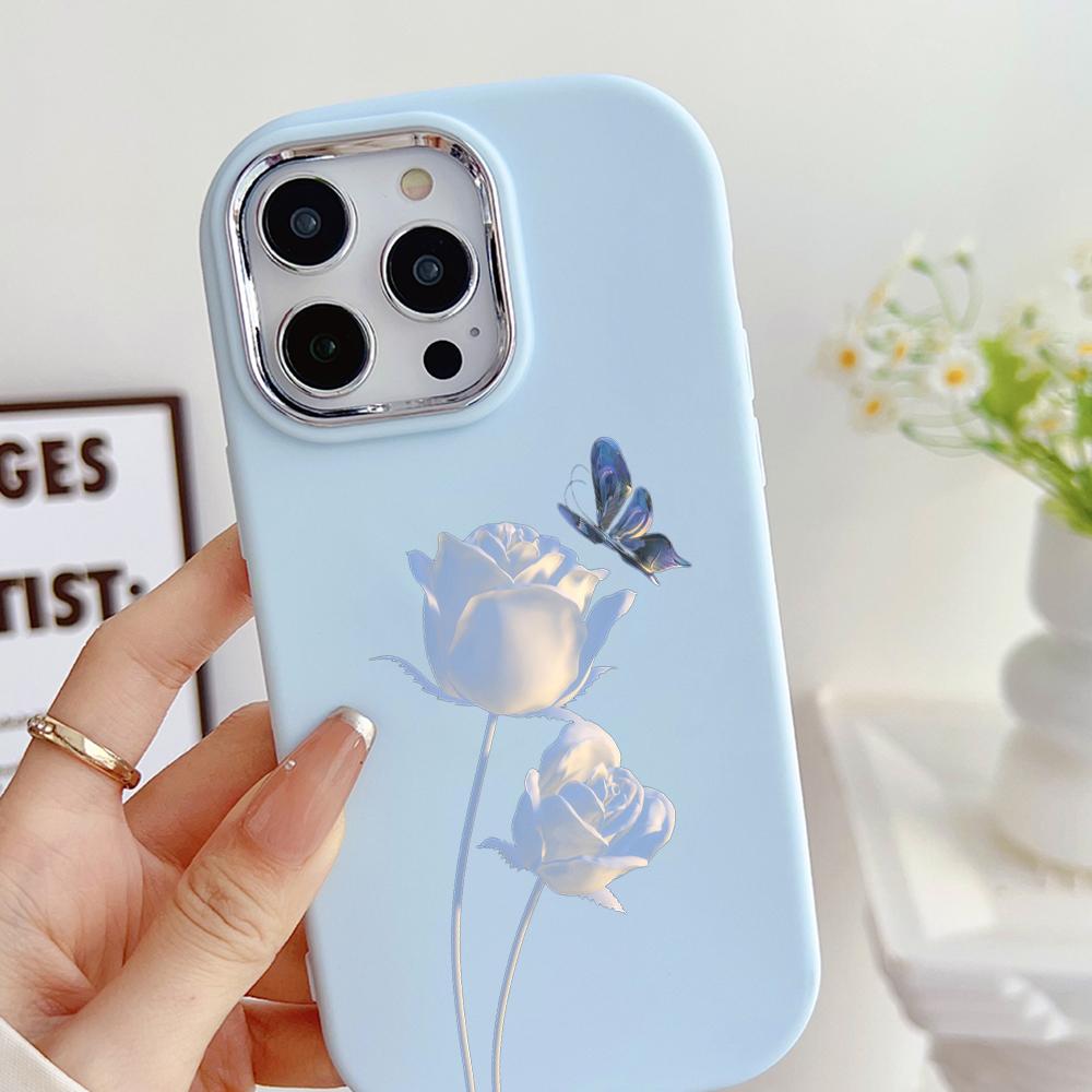LZ16 Flower Soft Phone Case for Samsung S24 Ultra S23 Plus S21 FE A16 A54 A34 A05s A06 Infinix Hot 40 30i Lens Protection Shockproof Cover