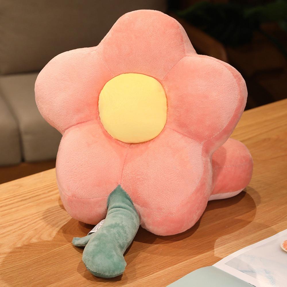 Plush&Ice Silk Hand Warmer Pillow Double-sided Flower Pillow Stuffed Toy  Female Gift