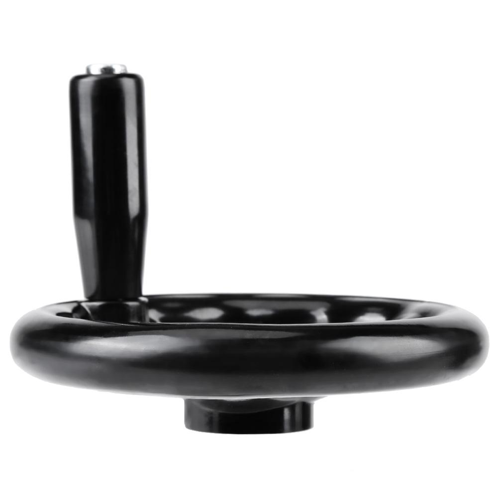 1 шт 12*125 мм черный круглый 3-спицевый маховик для токарного фрезерного станка