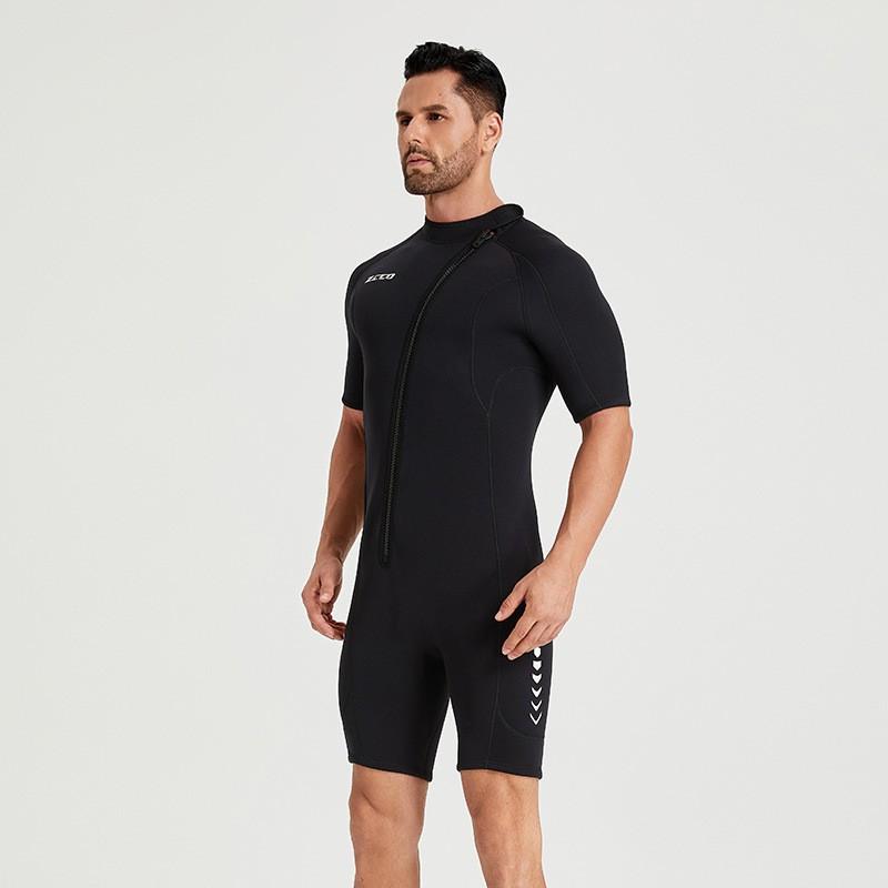 3mm Neoprene Wetsuit Short Sleeve Shorts Men Women Snorkeling Diving Surfing Swimming Warmth Protection