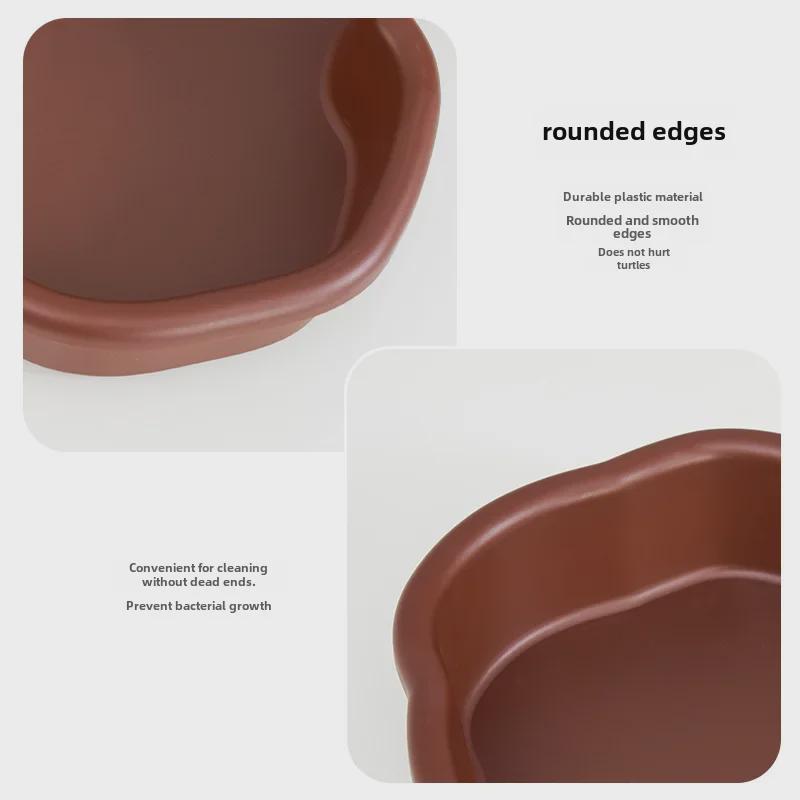 Бассейн с черепахами и черепахами: Полуводная ванна и увлажняющий ползущий декор для мест обитания домашних животных, идеальный ландшафтный домик для разведения животных.