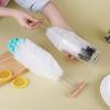 Щетка для бутылок с бамбуковой ручкой, жесткая щетина из пищевого нейлона, глубокая щетка для чистки стеклянных бутылок, чашек, чайников