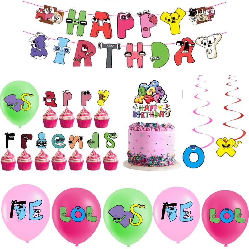 Волшебный набор флажков на ленте с тематикой Alphabet Lore для украшения дня рождения