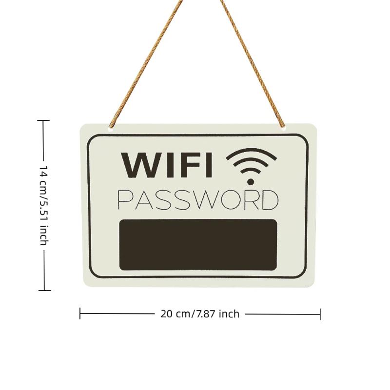 Wall Decor Durable Wooden Wifi Password Sign No Electricity Required for Home