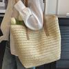 Сумки через плечо из травяного плетения, новые пляжные сумки, летние женские, японские, корейские, простые, для отдыха, отпуска, путешествий, трендовые сумки