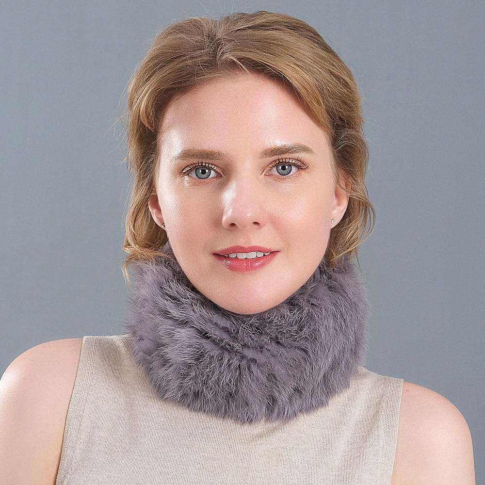 Плетеный шейный платок, шарф, осенне-зимний женский утолщенный зашифрованный теплый эластичный меховой шарф с накладным краем