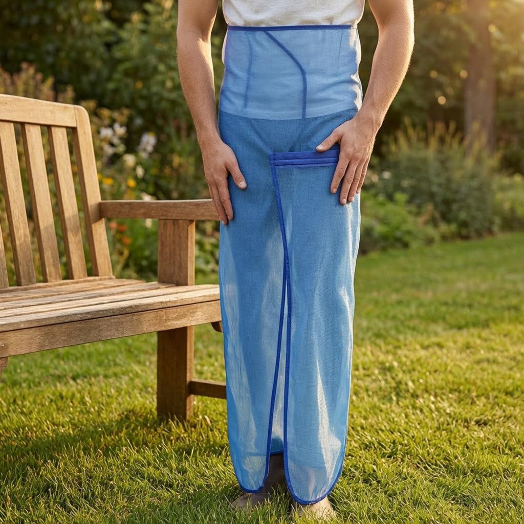 Grass Catcher Apron Airy Mesh Apron Garden Wear Transparent Safeguarding for Yard Work
