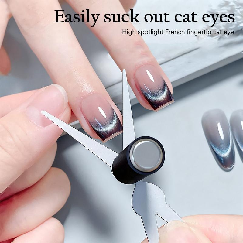 New French Dual Ended French Cat Eye Magnet Tool Y-Shaped Plate Magnetic Auxiliary Tool Gel Polish Magnet Rod Tool DIY