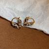 Серьги-кольца Heart Drip Oil Ear Buckle Korea Sweet All-matching Temperament, изящные, высококачественные, новые, позолоченные ювелирные изделия